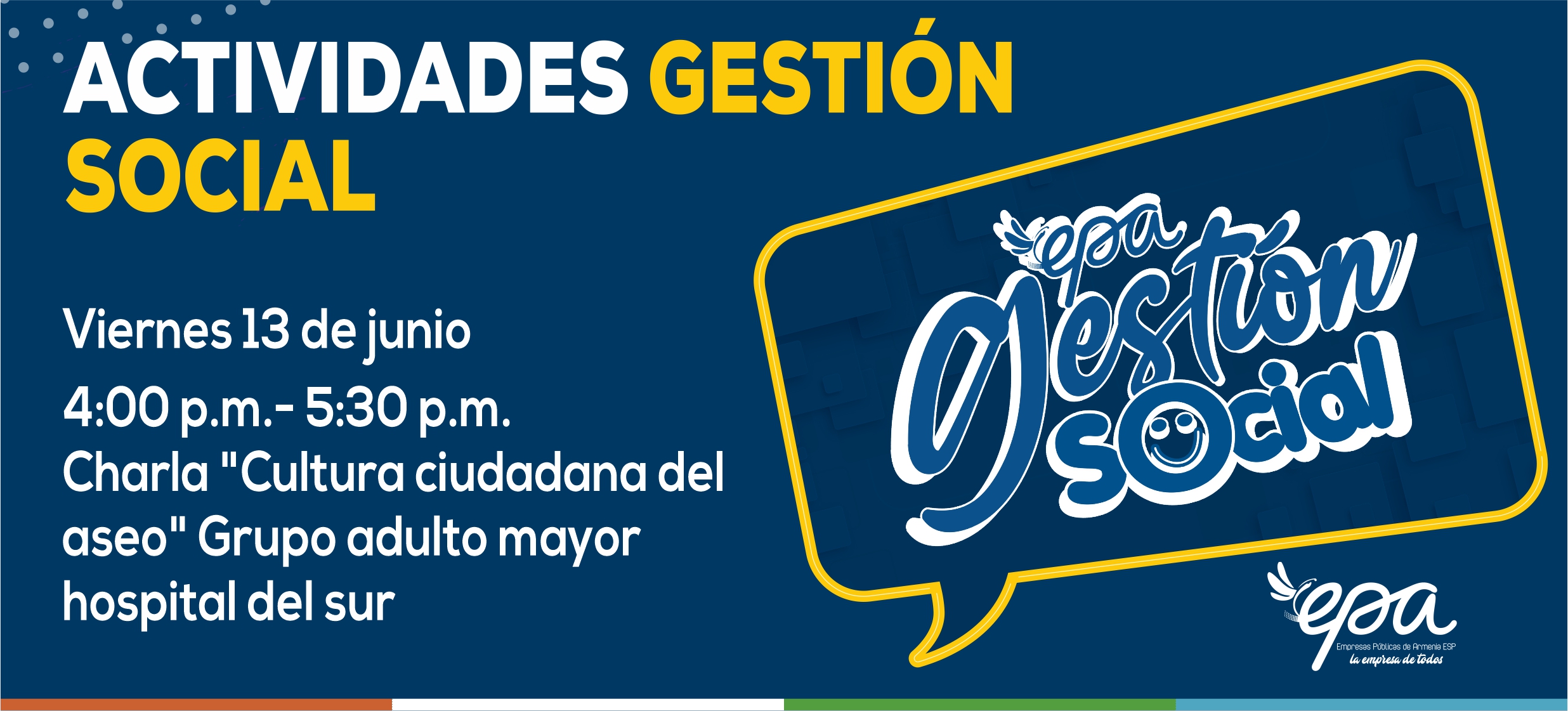 Charla Cultura ciudadana del aseo adulto mayor viernes 13 junio