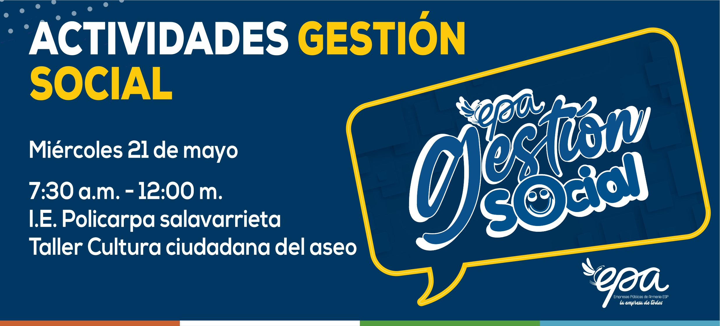 miércoles 21 de mayo I.E.Policarpa salavarrieta Taller Cultura ciudadana del aseo