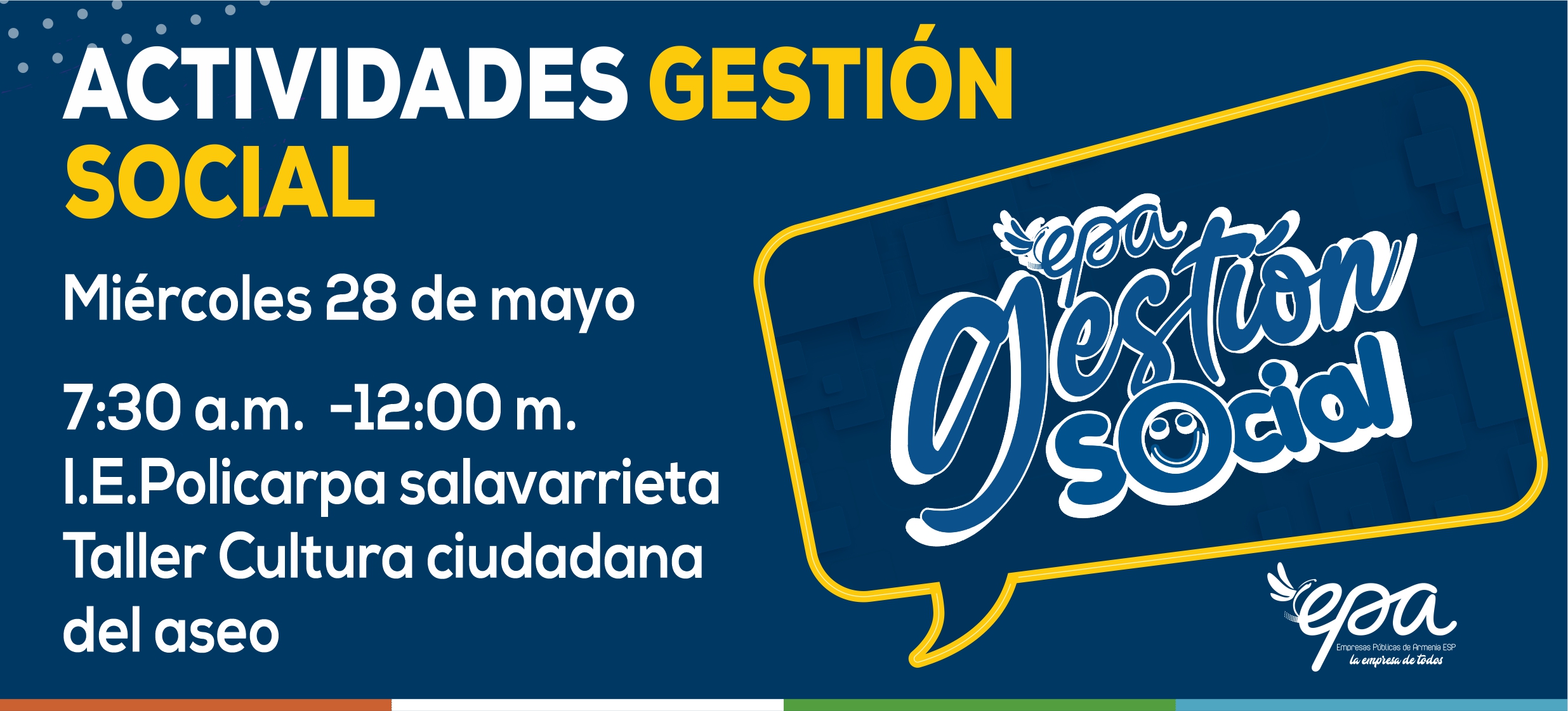 miércoles 28 de mayo I.E.Policarpa salavarrieta Taller Cultura ciudadana del aseo